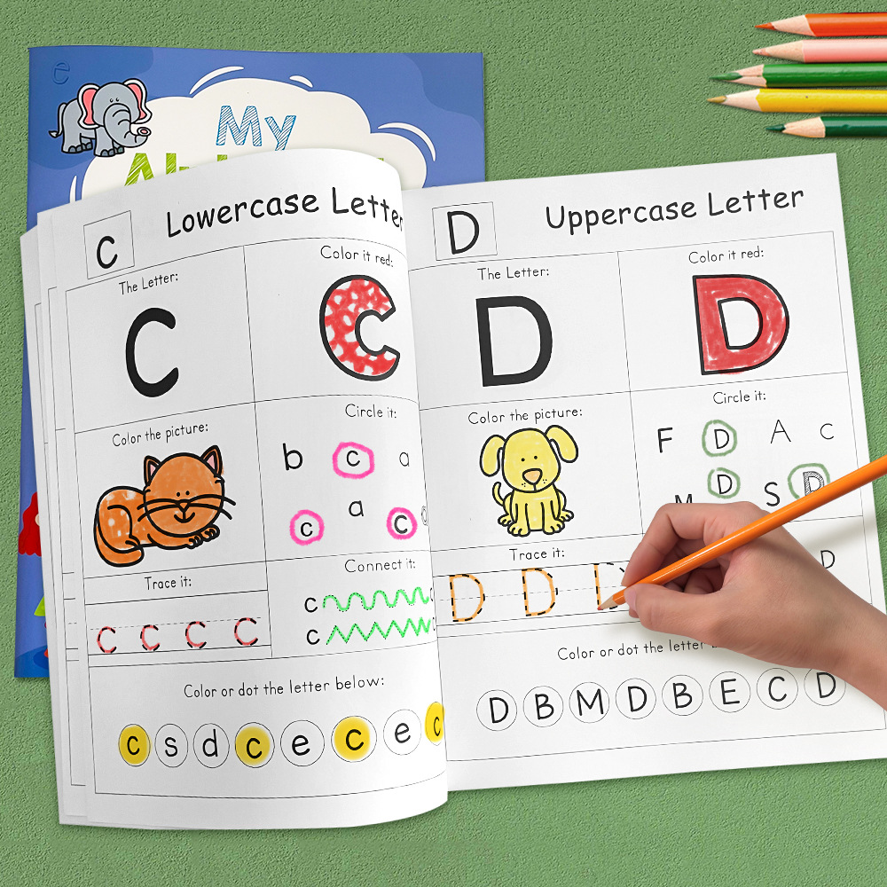 54 Pages Letters A-Z Alphabet  - Learning Workbook Preschool ulasan dan harga