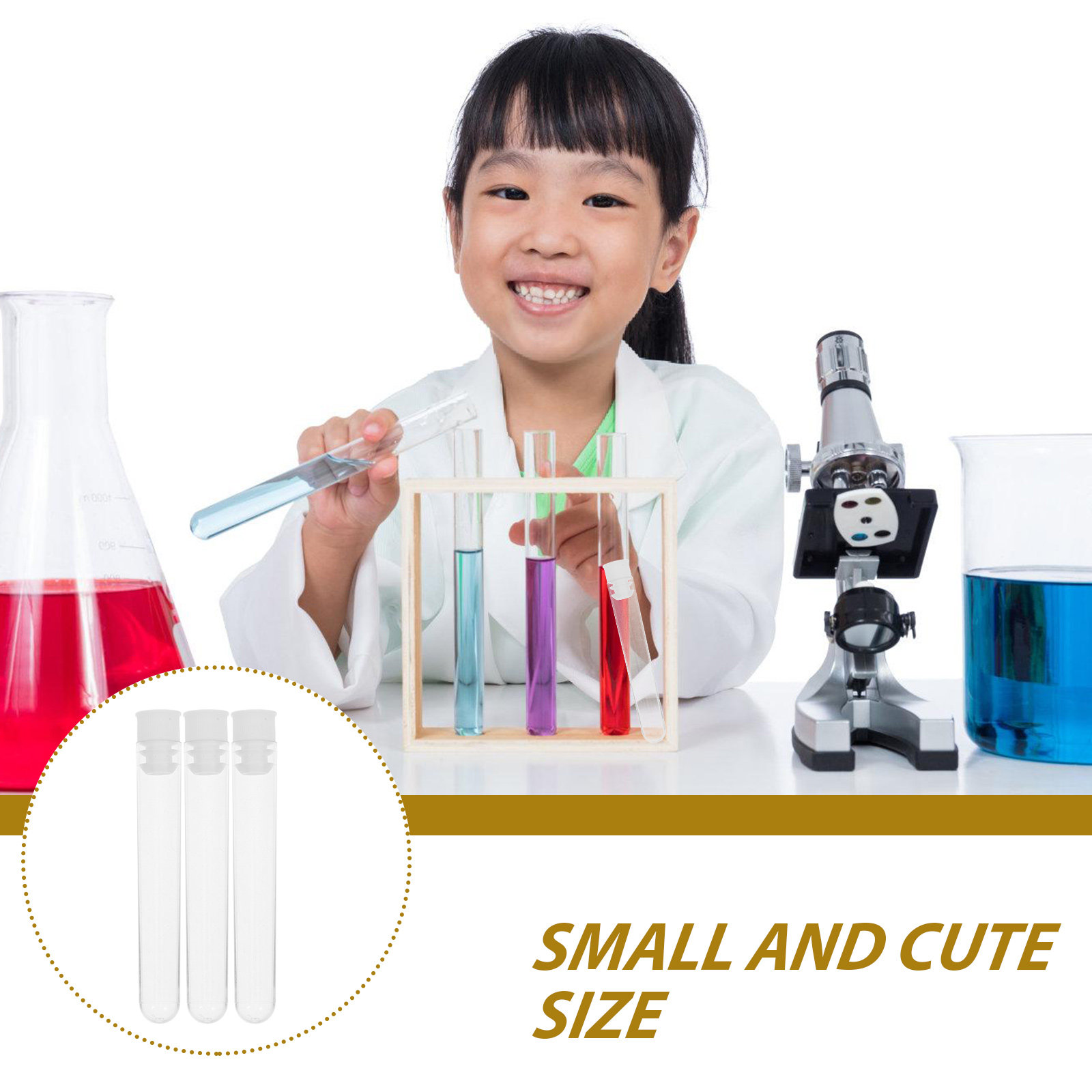 50Pcs Clear Test Tubes Plastic - Kids Education Youtube ulasan dan harga
