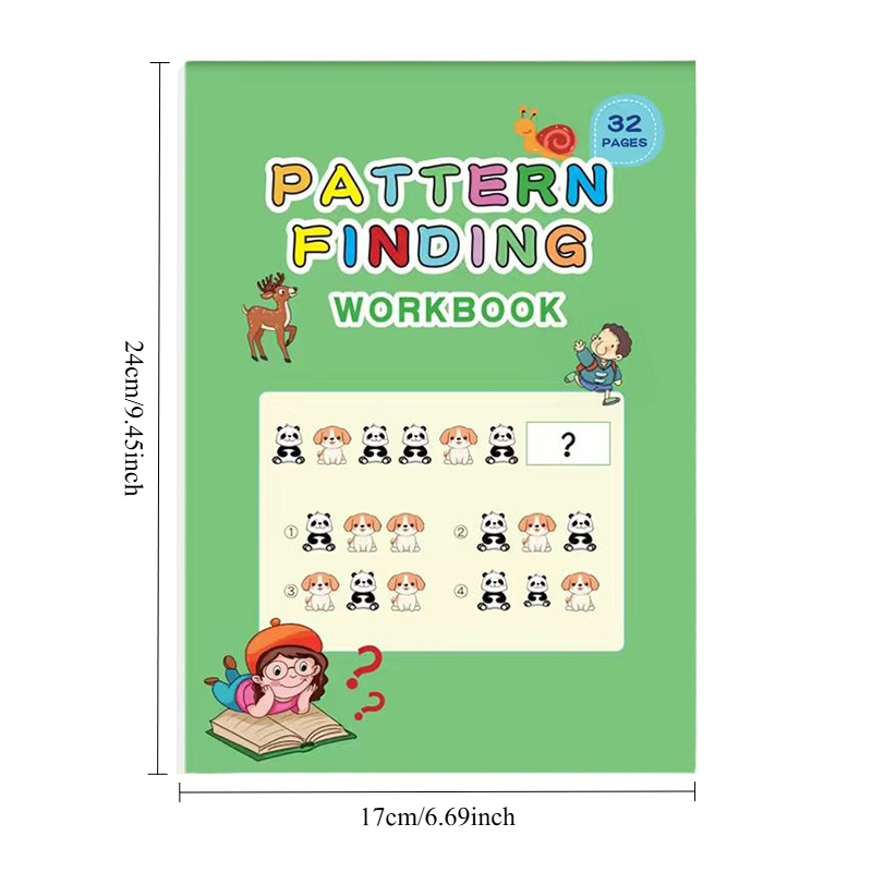 32 Pages Pattern Finding Workb - Learning Workbook Preschool ulasan dan harga
