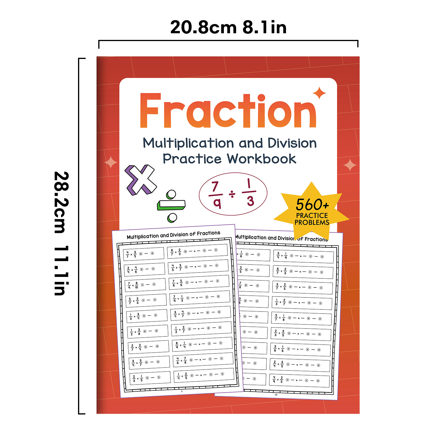 32 Pages A4 Fraction Multiplic - Kids Education Books ulasan dan harga