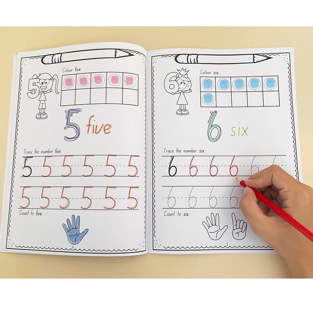 A4 Size Number 0-30 Tracing Pr - Learning Workbook Preschool ulasan dan harga