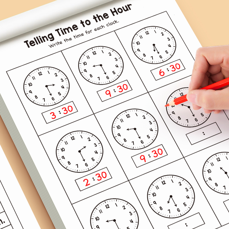 Telling Time Workbook for Kids - Learning Workbook Preschool ulasan dan harga