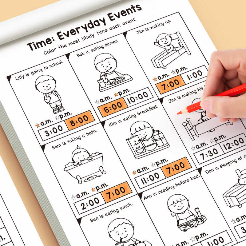 Telling Time Workbook for Kids - Learning Workbook Preschool ulasan dan harga