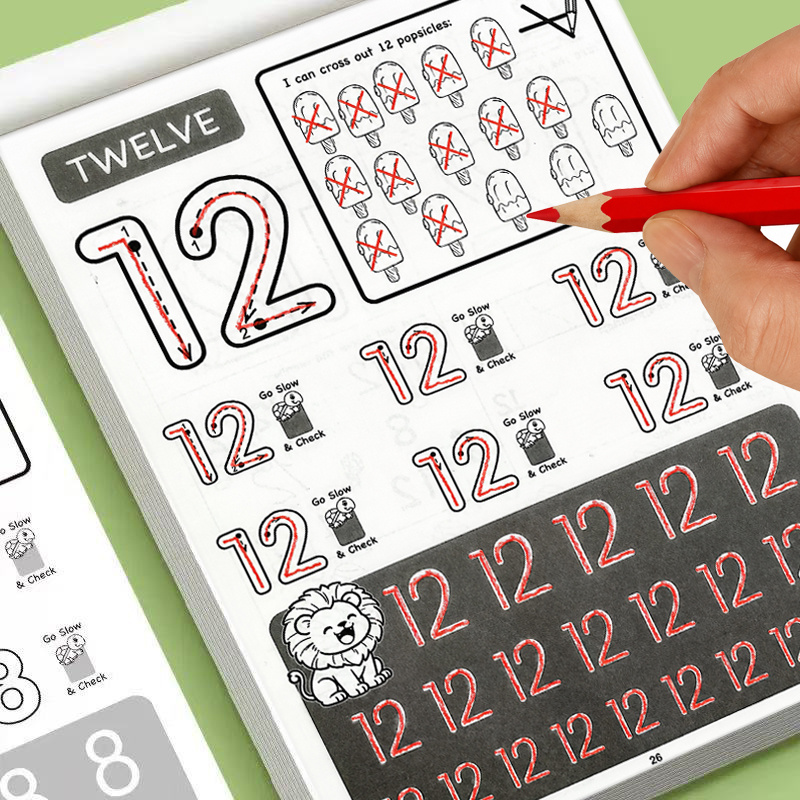 Number 1-12 Tracing Workbook 3 - Learning Workbook Preschool ulasan dan harga
