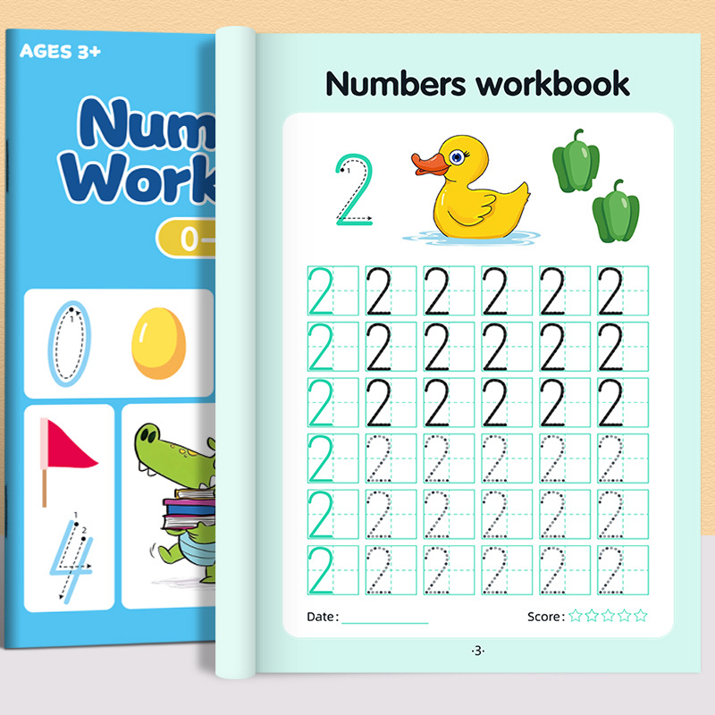 32 Pages Numbers Tracing Workb - Learning Workbook Preschool ulasan dan harga