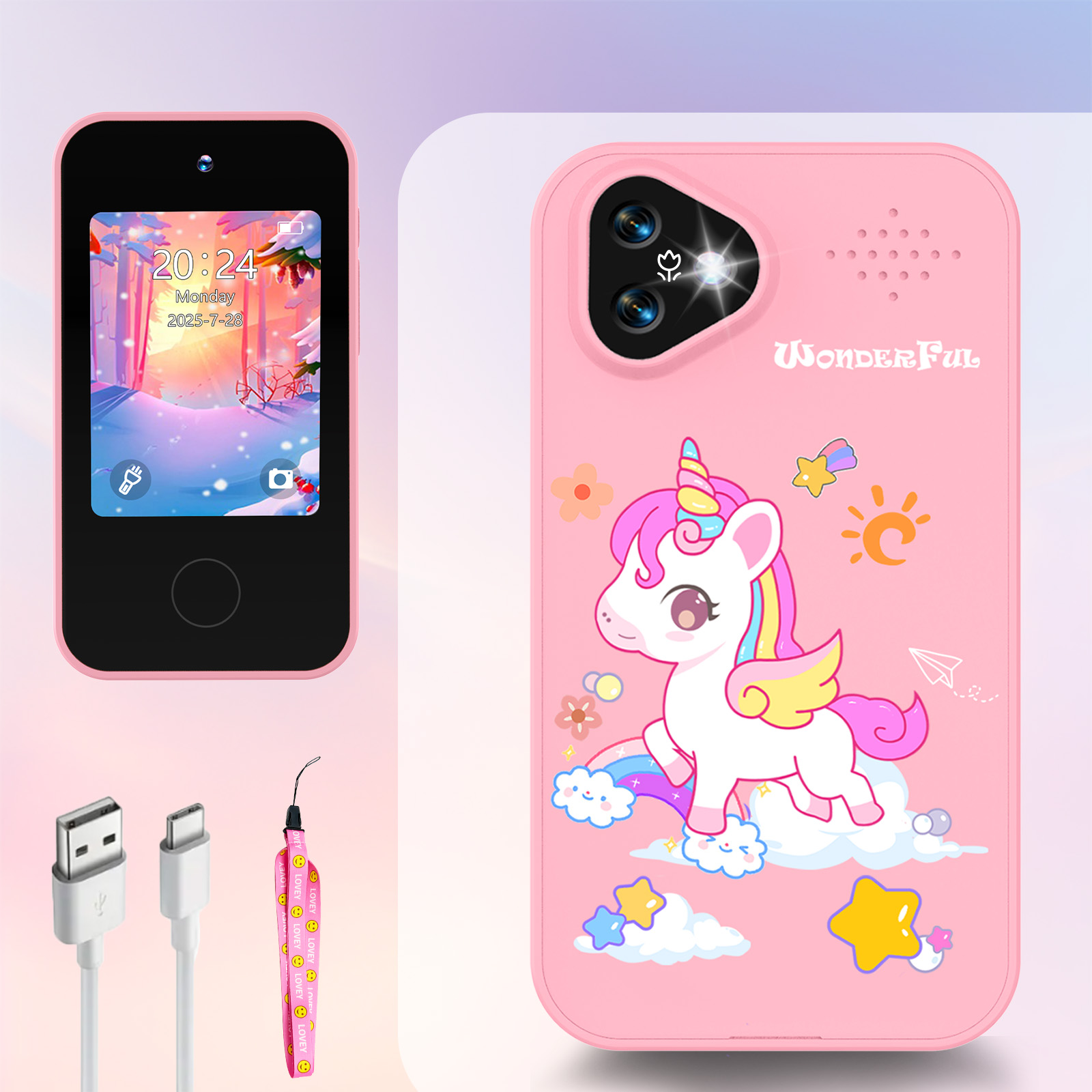 Unicorn Kids Smart Phone Camer - Kids Education Mobile ulasan dan harga