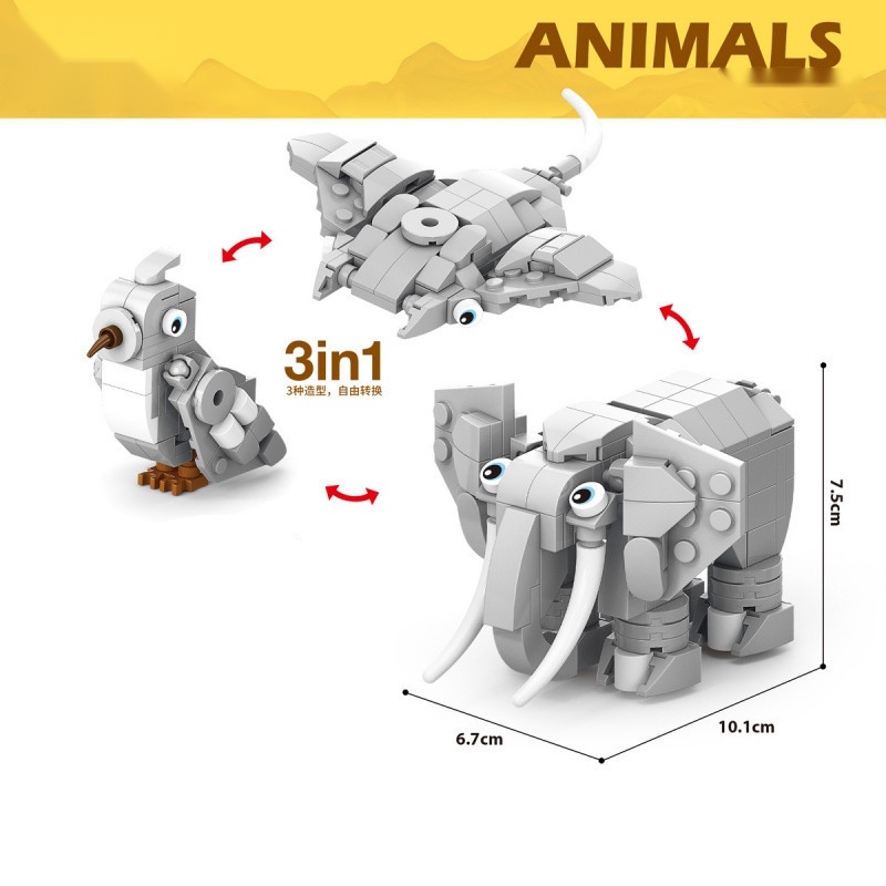 Animal Building Blocks Dinosau - Kangaroo Kids Education ulasan dan harga