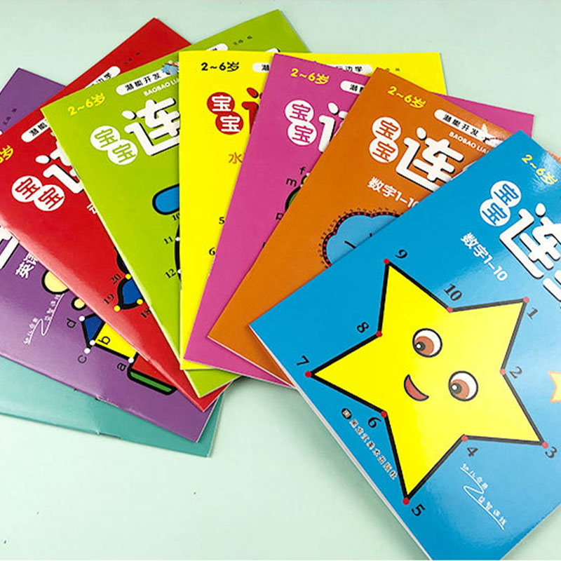 8Pcs Kids Connect the Dots Col - Kids Education Books ulasan dan harga
